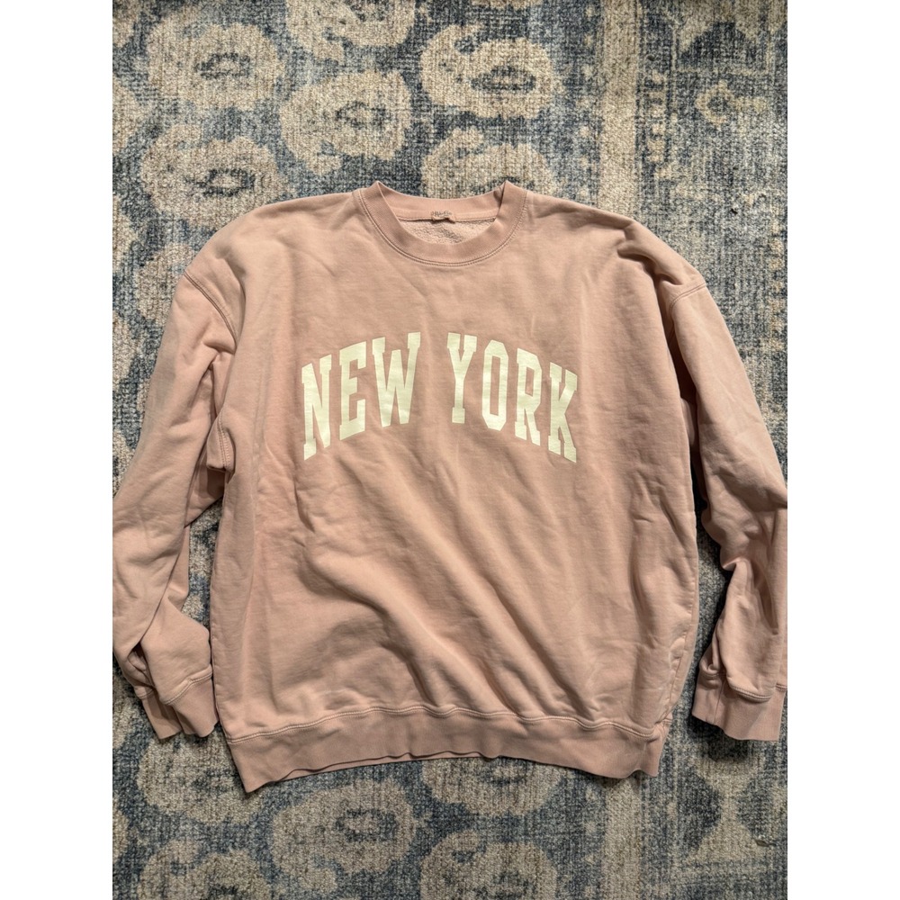 john galt brandy‎ melville pink new york sweatshirt oversized one size like new